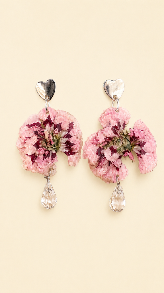 Pendientes Claveles Rosé